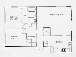 Gibson Road 2 Bed 1 Bath 1781B 1781B floor plan